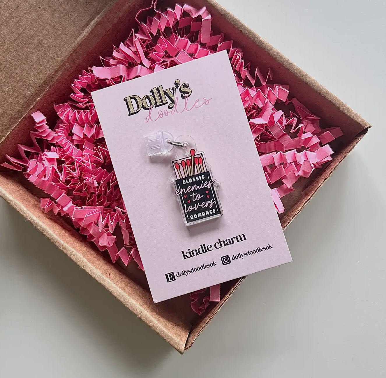GIRLY KINDLE CHARM BOOK LOVER GIFT