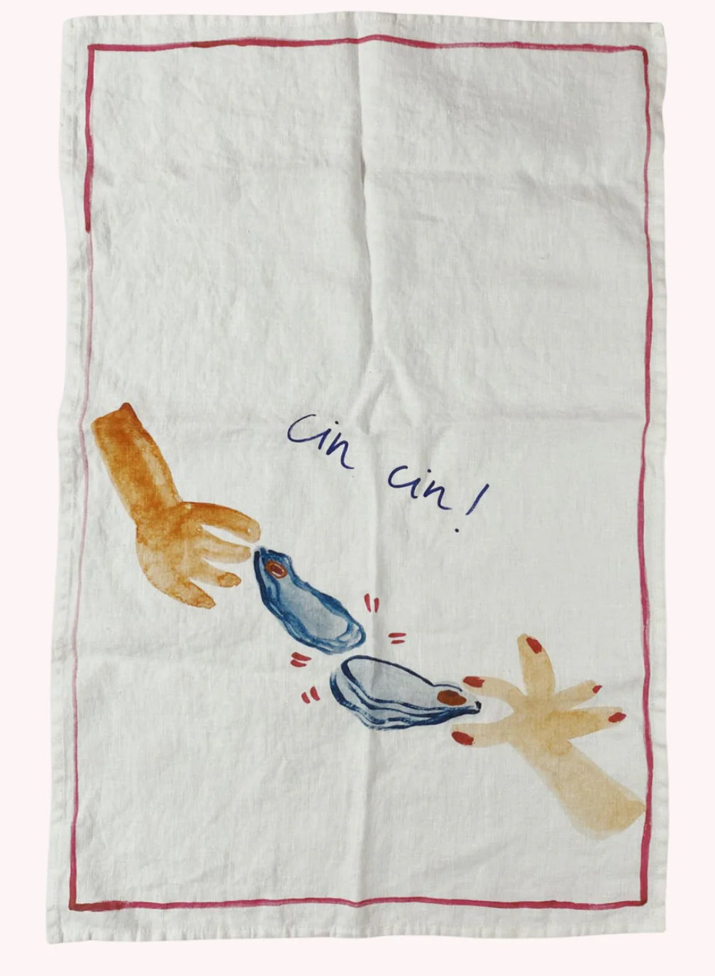 OYSRER CHEERS TEA TOWEL