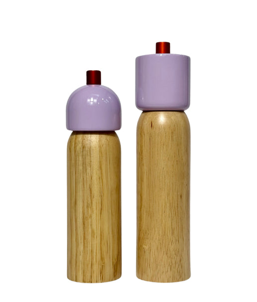 SALT & PEPPER GRINDER - LILAC & RED