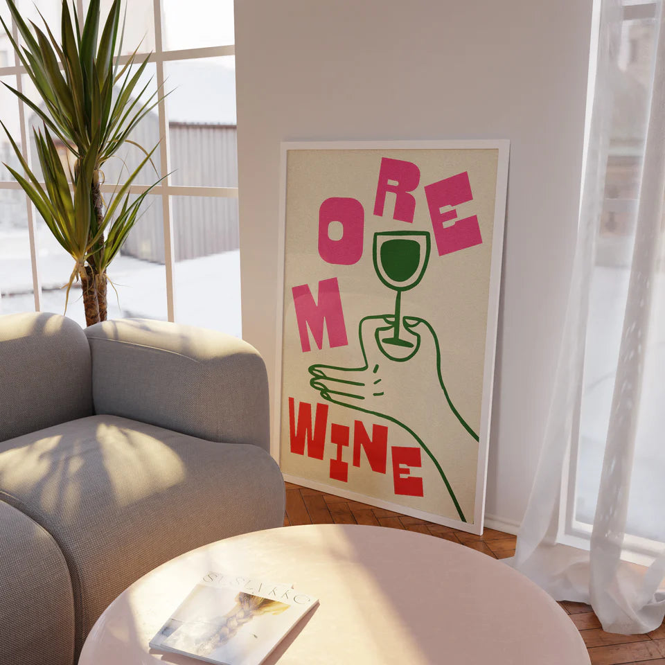 MORE WINE ART PRINT