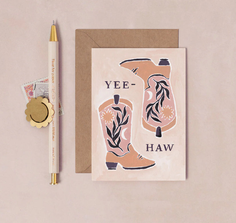 YEE-HAW COWBOY BOOTS MINI CARD