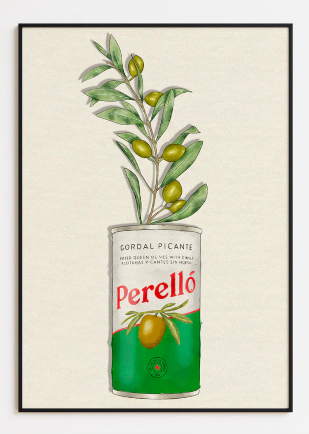PERELLO OLIVE TIN AND OLIVE BRANCH