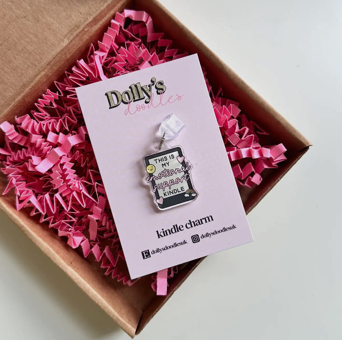 GIRLY KINDLE CHARM BOOK LOVER GIFT