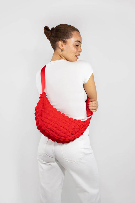 RED CROSSBODY EVERYDAY BAG