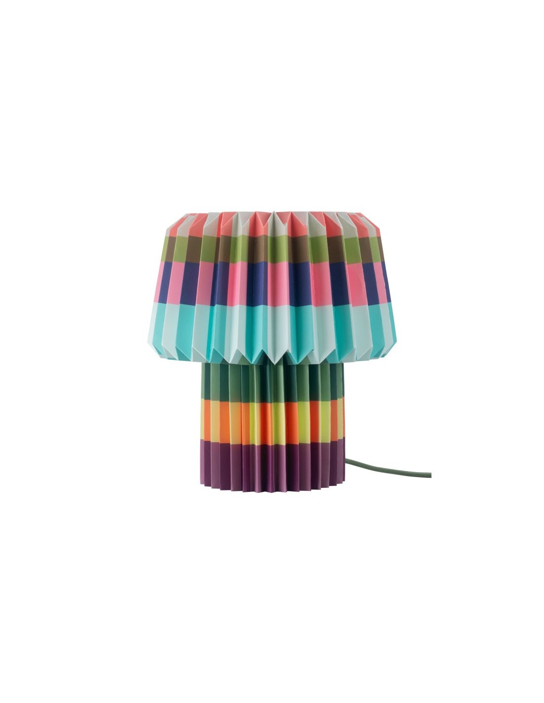 MULTICOLOUR STRIPE SCANDI PAPER LAMP