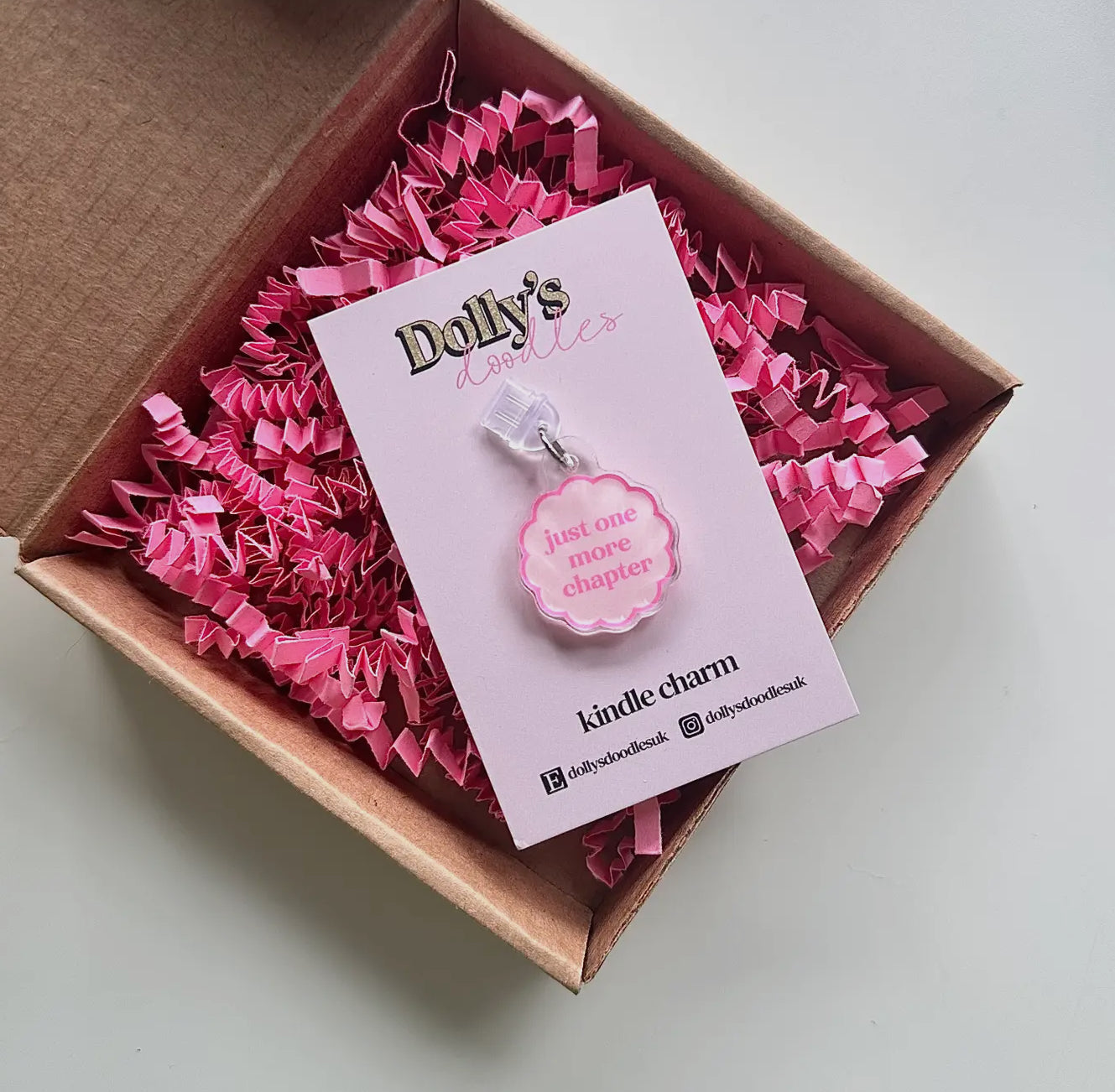 GIRLY KINDLE CHARM BOOK LOVER GIFT