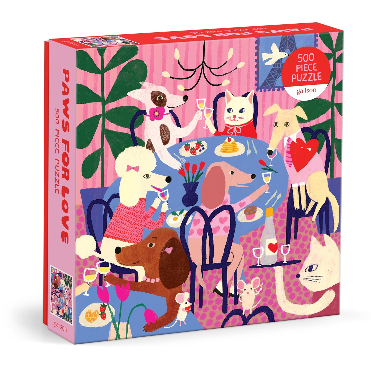 PAWS FOR LOVE 500 PC JIGSAW PUZZLE BY GALISON