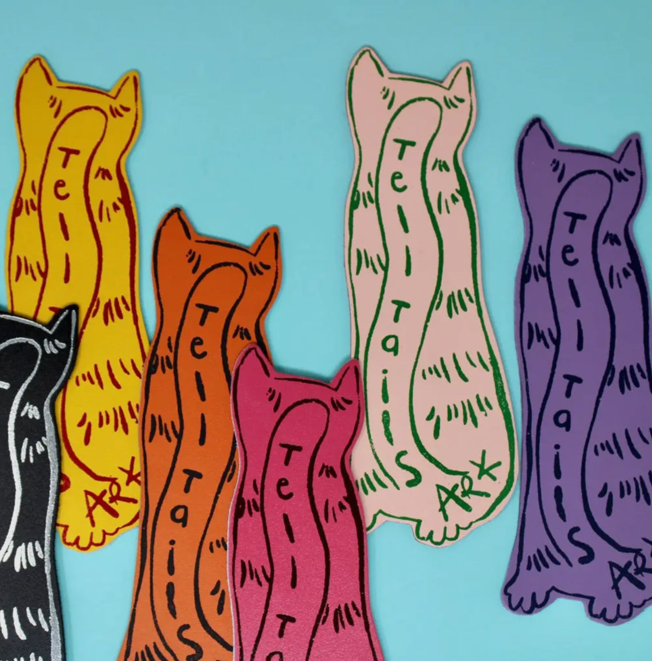 BLACK CAT TAILS BOOKMARK