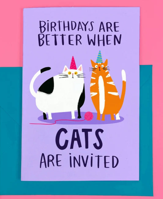 CATS ARE INVITED CARD