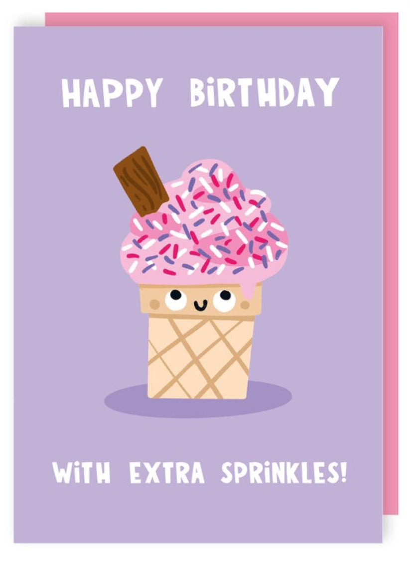 HAPPY BIRTHDAY WITH EXTRA SPRINKLES