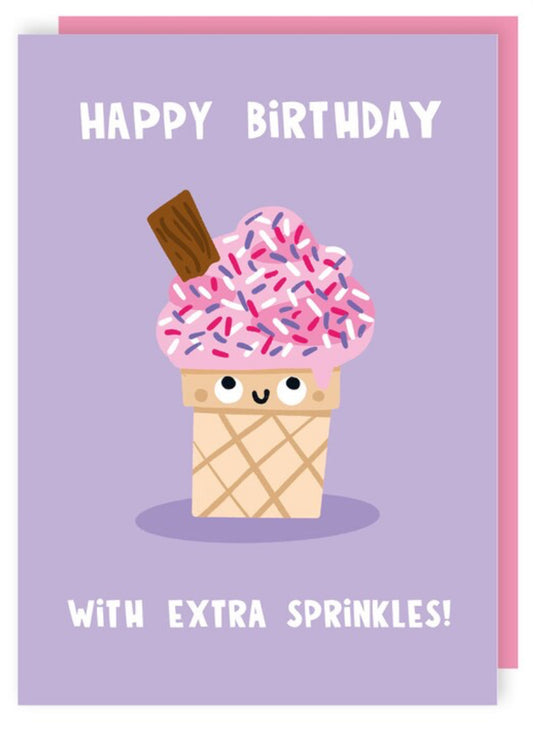 HAPPY BIRTHDAY WITH EXTRA SPRINKLES