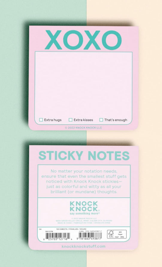 XOXO STICKY NOTES