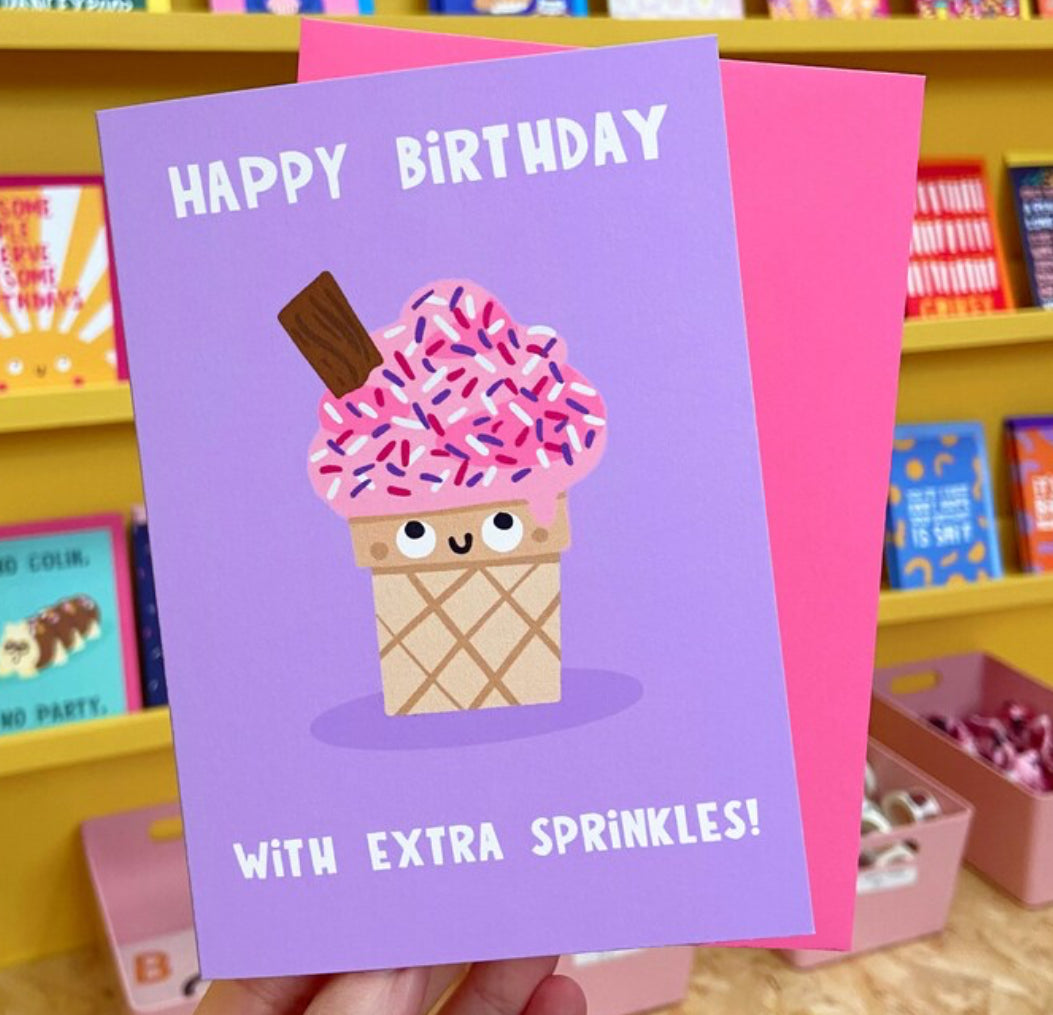 HAPPY BIRTHDAY WITH EXTRA SPRINKLES