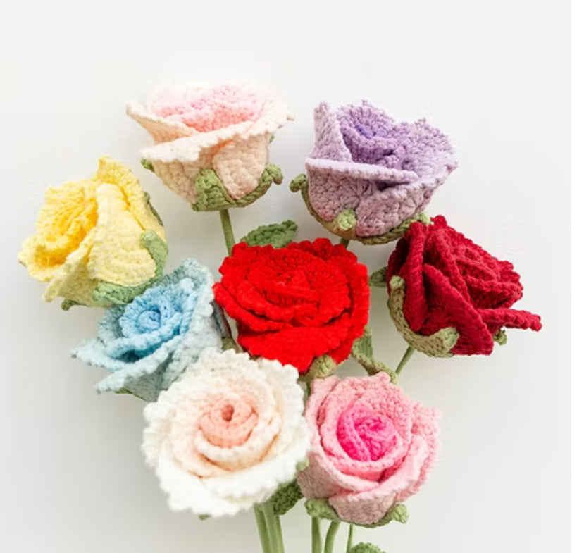 CROCHET BOURBON ROSES