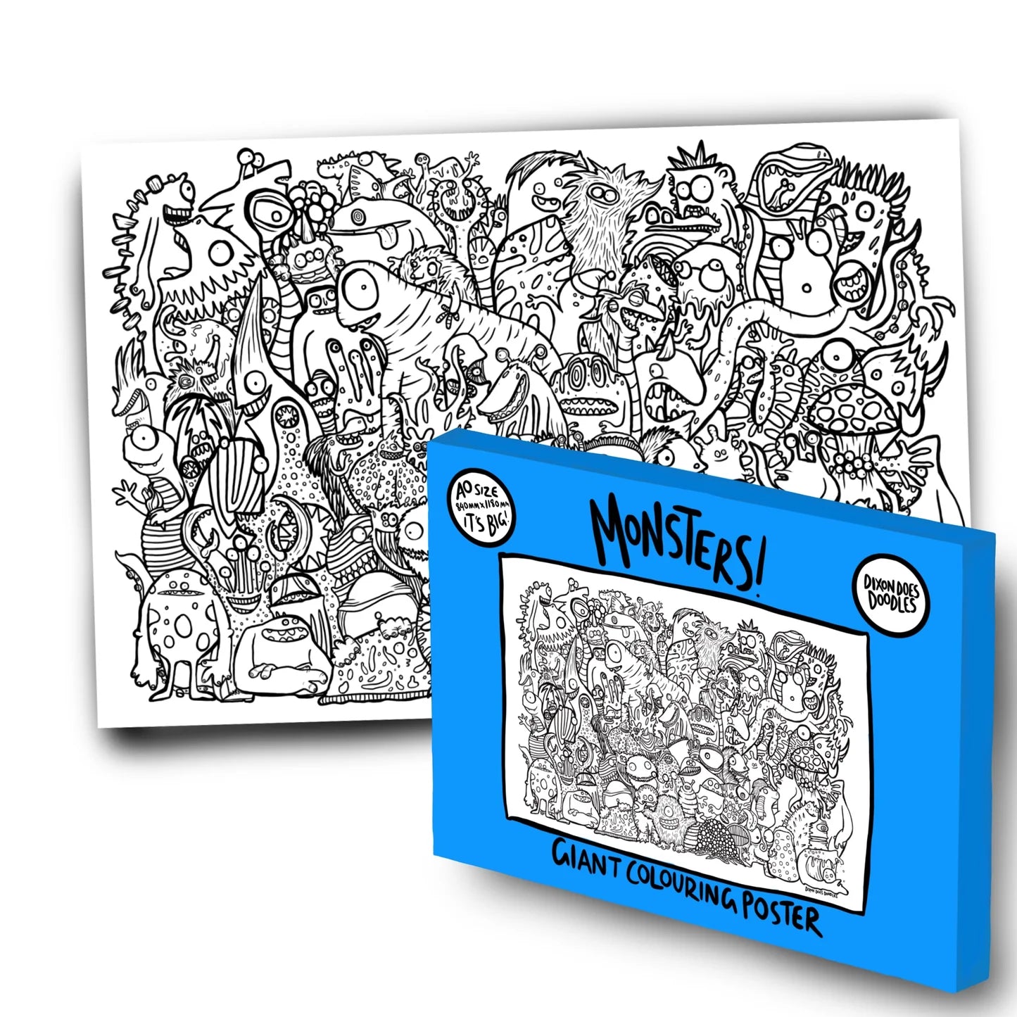MONSTERS! GIANT COLOURING POSTER