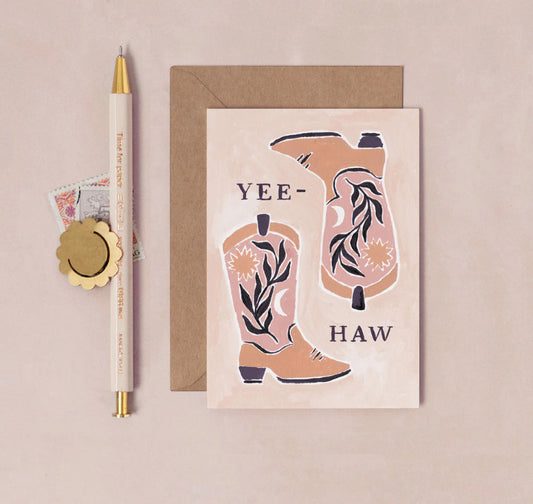 YEE-HAW COWBOY BOOTS MINI CARD