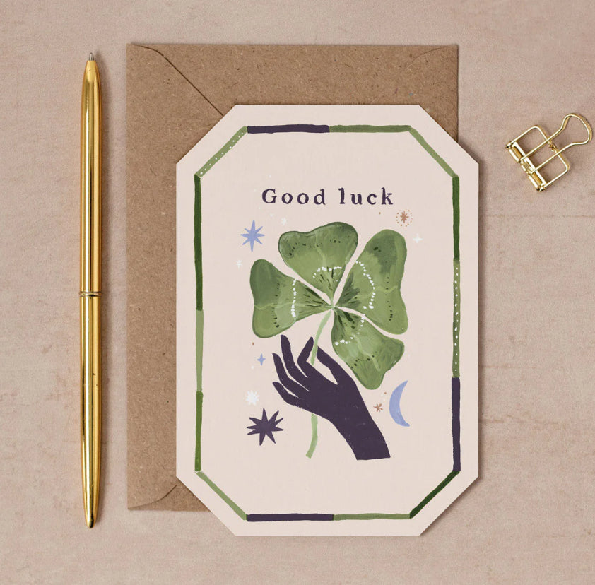 LUCKY CLOVER GOOD LUCK CARD