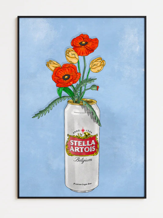 STELLA ARTOIS AND FLOWERS