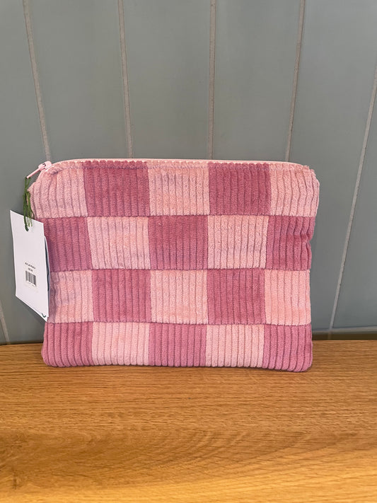 PINK AND PICK CHECKERBOARD FLAT POUCH