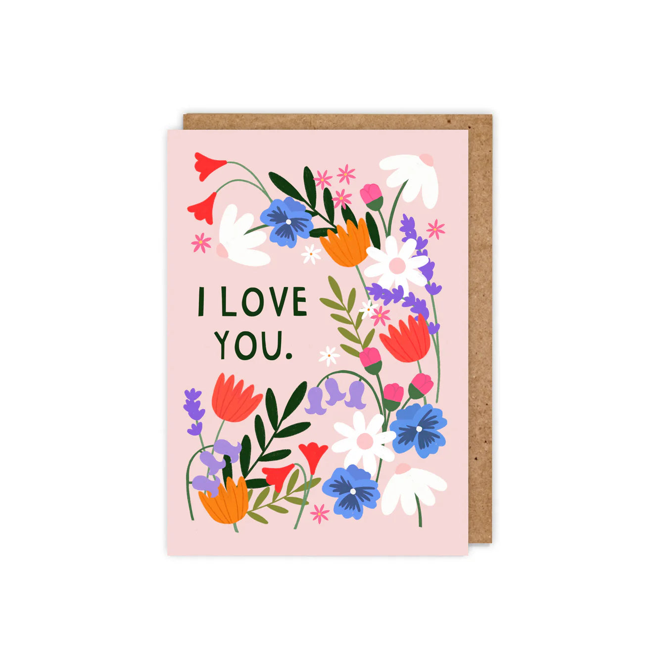 I LOVE YOU FLORAL CARD