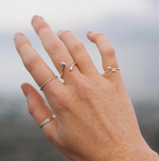 Molten Drop Silver Ring