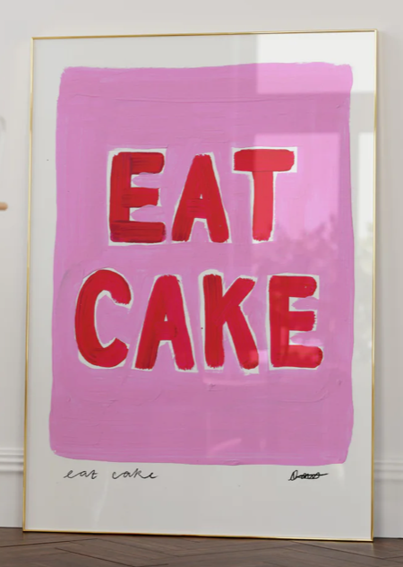 EAT CAKE PINK