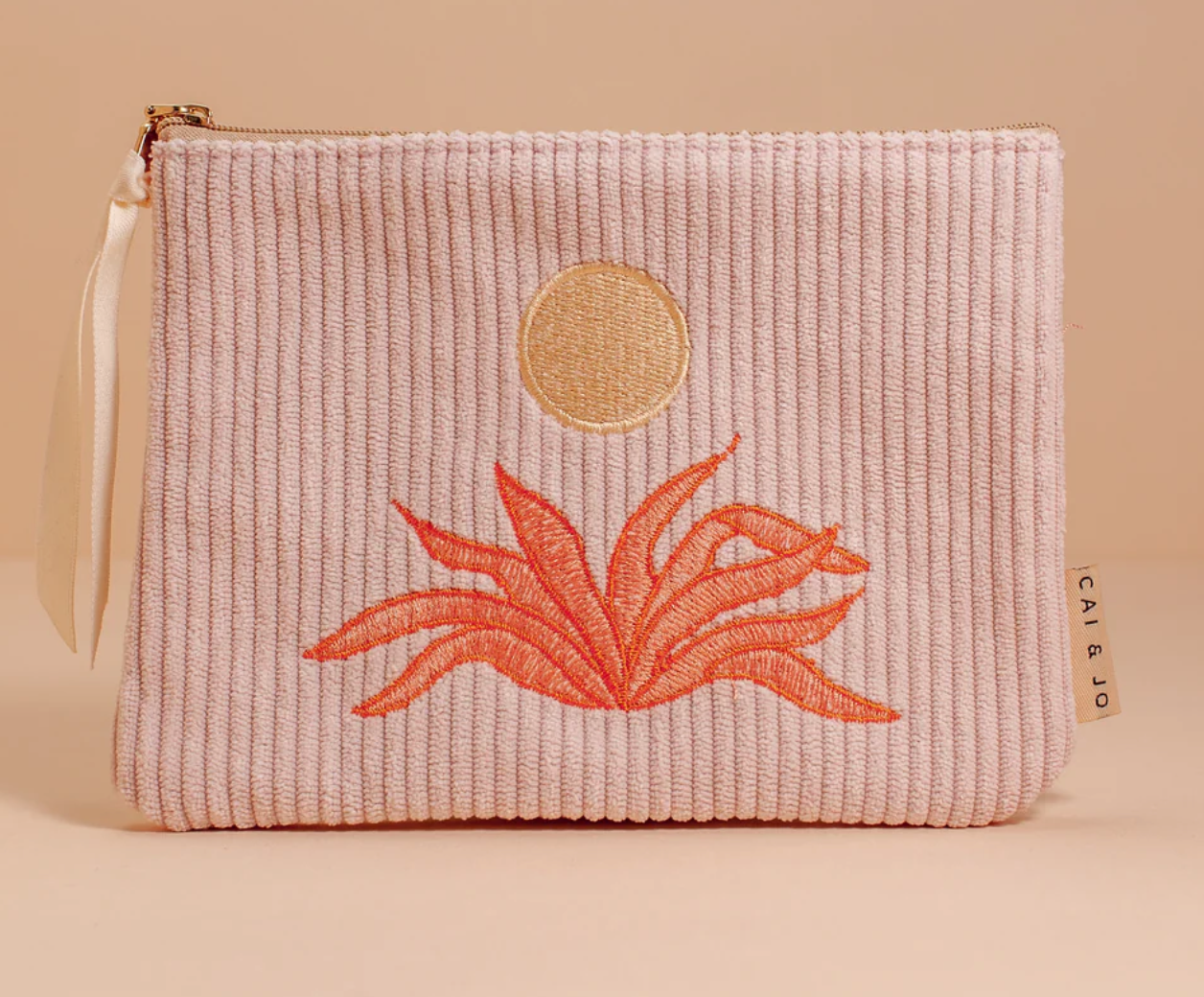 CORDUROY POUCH - PALE PINK