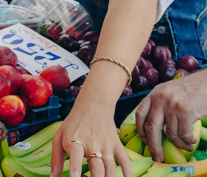SILVER TWIST CUFF BANGLE