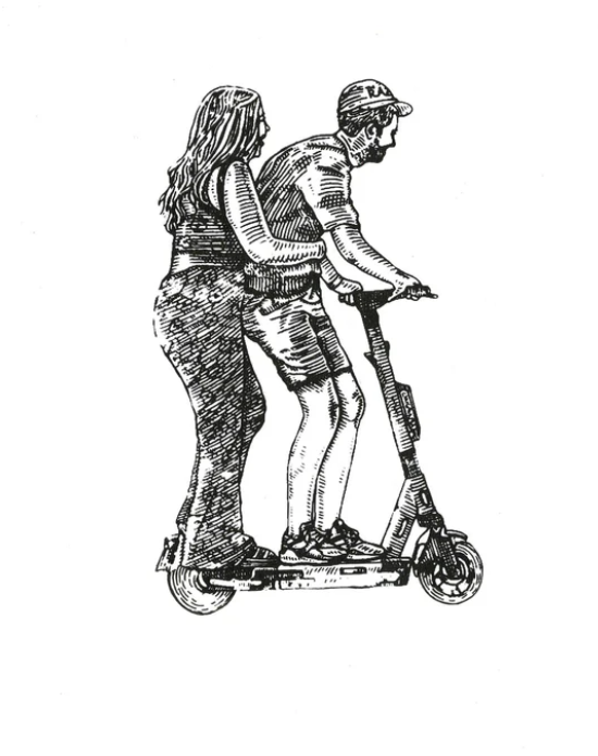 SCOOTER SCREEN PRINT