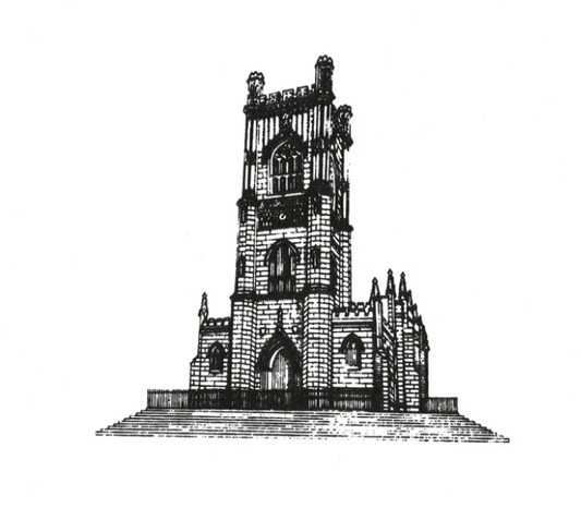 BOMBED OUT CHURCH SCREEN PRINT