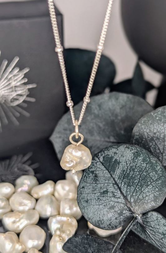 KESHI PEARL DROP NECKLACE